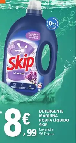 E.Leclerc Detergente máquina roupa líquido skip lavanda promoção