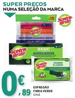 E.Leclerc esfregão fibra verde scotch-brite promoção