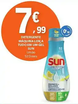 E.Leclerc Detergente máquina loiça tudo em um gel sun limão promoção