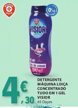E.Leclerc detergente máquina loiça concentrado tudo em 1 gel visior promoção