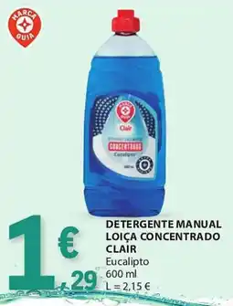 E.Leclerc detergente manual loiça concentrado clair eucalipto promoção
