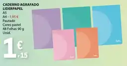E.Leclerc caderno agramado liderpapel promoção
