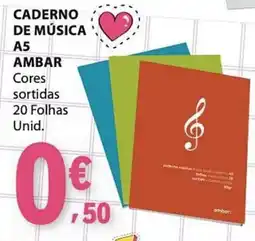 E.Leclerc Caderno de música ambar promoção