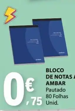 E.Leclerc Bloco de notas ambar promoção