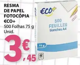 E.Leclerc Resma de papel fotocópia eco+ promoção