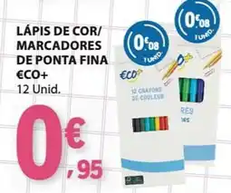 E.Leclerc Lápis de cor/ Marcadores de ponta fina ECO+ promoção
