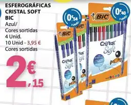 E.Leclerc esferográficas cristal soft bic promoção