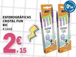 E.Leclerc esferográficas cristal fun bic promoção