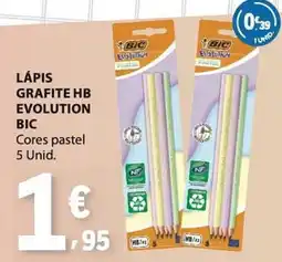 E.Leclerc Lápis grafite hb evolution bic cores pastel promoção