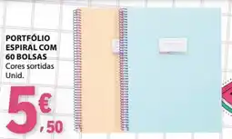 E.Leclerc Portfólio espiral com 60 bolsas promoção