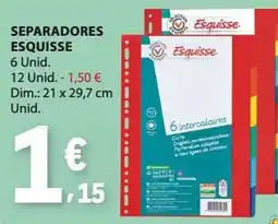 E.Leclerc separadores esquisse promoção
