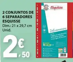 E.Leclerc 2 conjuntos de 6 separadores esquisse promoção