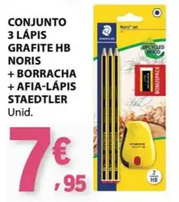 E.Leclerc Conjunto 3 lápis grafite hb noris promoção