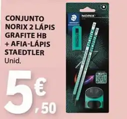 E.Leclerc Conjunto norix 2 lápis grafite hb + afia-lápis staedtler promoção