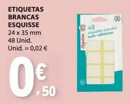 E.Leclerc etiquetas brancas esquisse promoção