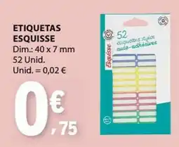 E.Leclerc etiquetas esquisse promoção