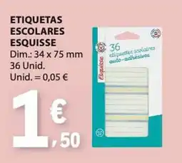 E.Leclerc etiquetas escolares esquisse promoção
