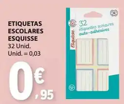 E.Leclerc etiquetas escolares esquisse promoção