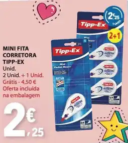 E.Leclerc mini fita corretora tipp-ex promoção