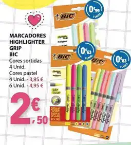 E.Leclerc Marcadores highlighter grip bic promoção
