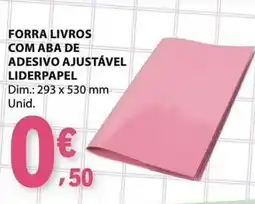 E.Leclerc Forra livros com aba de adesivo ajustável liderpapel promoção