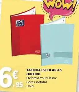 E.Leclerc agenda escolar a6 oxford promoção