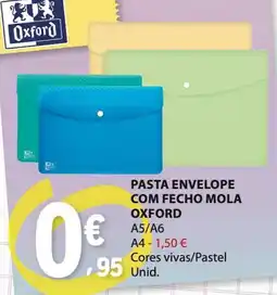 E.Leclerc pasta envelope com fecho mola oxford promoção