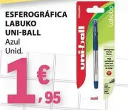 E.Leclerc esferográfica labuko uni-ball azul promoção