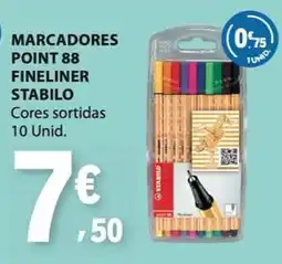 E.Leclerc Marcadores point 88 fineliner stabilo promoção