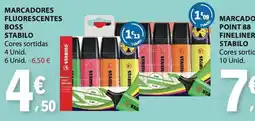 E.Leclerc Marcadores fluorescentes boss stabilo promoção