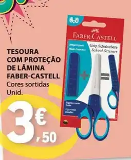 E.Leclerc tesoura com proteção de lâmina faber-castell promoção