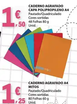 E.Leclerc Caderno agrafo mitos promoção