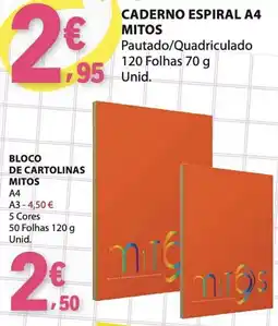 E.Leclerc caderno espiral a4 mitos promoção