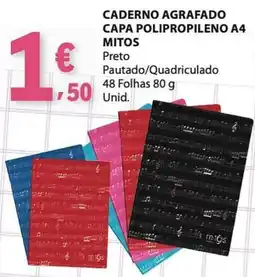 E.Leclerc Caderno agramado capa polipropileno a4 mitos promoção