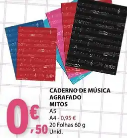 E.Leclerc Caderno de música agrafado mitos A5 promoção