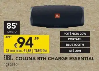 Radio Popular JBL Coluna BTH Charge Essential promoção