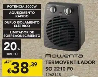 Radio Popular Rowenta Termoventilador SO2210F0 promoção