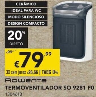 Radio Popular Rowenta Termoventilador SO9281F0 promoção