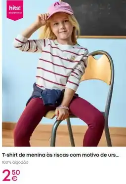 Pepco com - t-shirt de menina as riscas com motivo de urs promoção