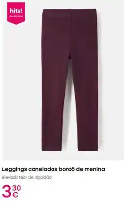 Pepco Leggings canelada bordo de menina promoção