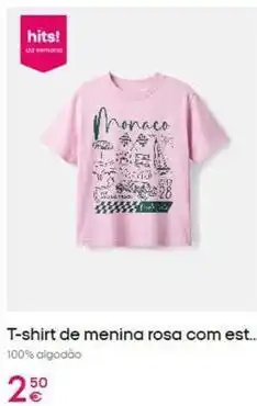 Pepco com - t-shirt de menina rosa com est promoção