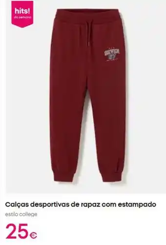 Com - calças desportivas de rapaz com estampado