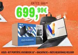 Expert Asus-kit portátil vivobook 16" + backpack + rato M1605NAQ-R510BD promoção
