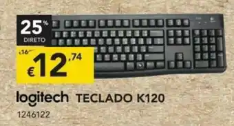 Radio Popular Logitech Teclado K120 promoção