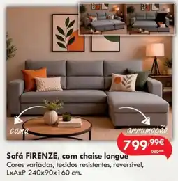 Susiarte Sofá firenze, com chaise longue promoção