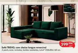 Susiarte Sofá trevo, com chaise longue reversível promoção