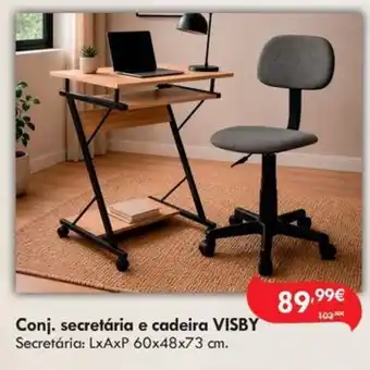 Conj. secretária e cadeira VISBY