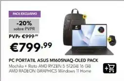 Radio Popular Asus - pc portatil m1605naq-oled pack promoção