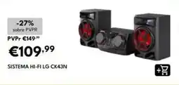 Radio Popular Lg - sistema hi fi ck43n promoção