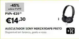 Radio Popular Sony - auscultador mdrzx110apb mato promoção